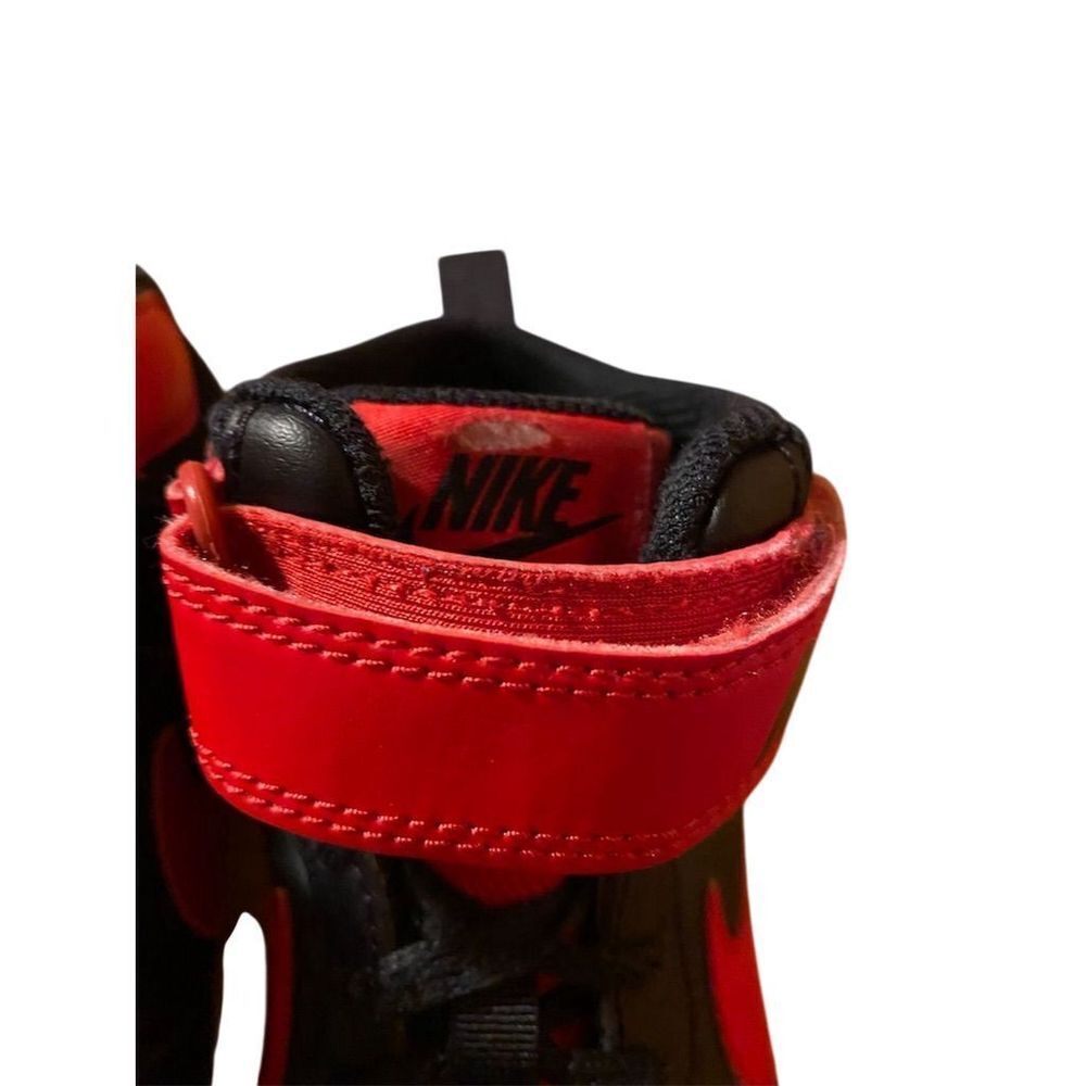 Nike Court Borough Mid Youth Black/Red High-Top Sneakers size 5 Y GUC Kids 5 - Picture 3 of 12